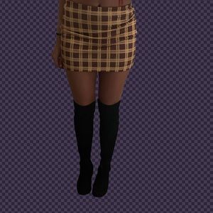 With Jean Mini Skirt